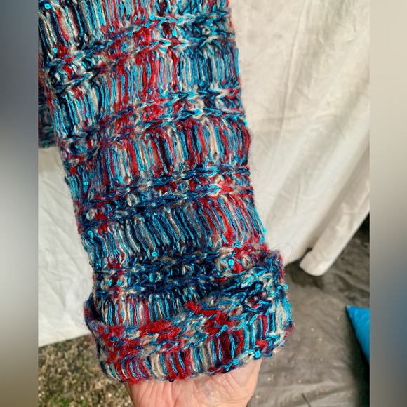 NWT Kitson Brand - I Love My Sweater Size M - multi colour with sequins - Picture 7 of 12